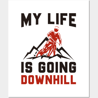 Downhill Mountain Biking Posters and Art